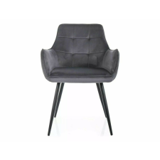  Lemon Velvet Bársony Étkezőszék Szürke Fém Vázzal bútor