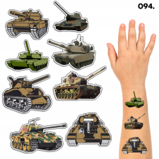 LEMOSHATÓ TETOVÁLÁS GYEREKEKNEK IDEIGLENES TANK WOT- 8 EL. / 150 MODELL csillámtetoválás