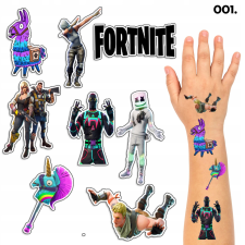 LEMOSHATÓ TETOVÁLÁSOK GYEREKEKNEK IDEIGLENES FORTNITE JÁTÉKOK - 8 EL. / 150 MODELL csillámtetoválás