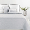  Len4 vászon szerkezetű préselt mintás ágytakaró Ezüst 200 x 220 cm