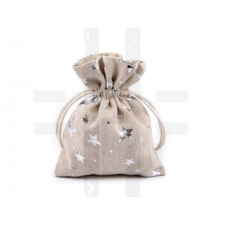  Len ajándék zsák fényes csillagok - 10x13 cm party kellék