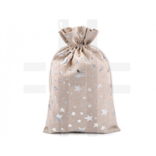  Len ajándék zsák fényes csillagok - 20x30 cm party kellék