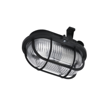LENA 321183 max 60W IP44 230V E27 műanyagrácsös fekete ovális hajólámpa kültéri világítás