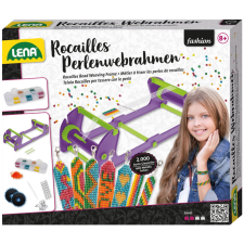 LENA : DIY gyöngyfűző karkötőkészítő szett szövőgéppel és 2000 gyönggyel kreatív és készségfejlesztő
