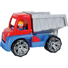 LENA TRUXX Billenős teherautó 27 cm - Piros/kék autópálya és játékautó