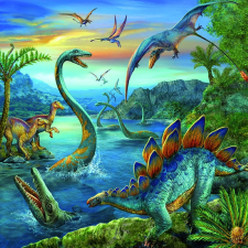 Lenyűgöző dinoszaurusz puzzle 3x49 puzzle, kirakós