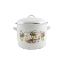 LEO-10428 Levendula Zománcozott fazék 20 cm+fedő edény