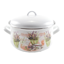 LEO-10442 Levendula Zománcozott lábas 24 cm+fedő edény