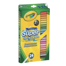 LEO-8680 Crayola: Lemosható, vékony hegyű filctoll készlet, 24 darabos filctoll, marker