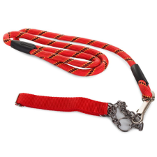 LEO-8863 Piros kutyapóráz erős nyakörvvel 120 cm nyakörv, póráz, hám kutyáknak