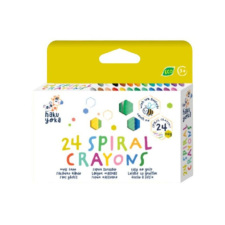 LEO-9133 Haku Yoka spirálozott felületű, színes méhviaszos zsírkréta - 24 darab kréta