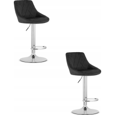  Leobert Hoker KAST - bársony fekete/króm alap x 2 bútor