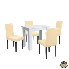  Leon 4+1 étkező garnitúra fehér-bézs bútor