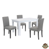  Leon 4+1 étkező garnitúra fehér-szürke