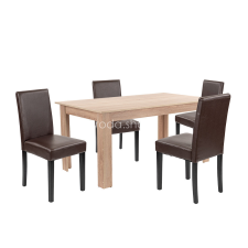 Leon 4+1 étkező garnitúra sonoma tölgy-barna bútor