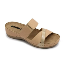 LEON 909 LEON Comfort női bőr papucs gyógypapucs