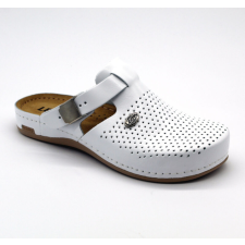 LEON 950 fehér színű munkavédelmi bőr papucs munkavédelmi cipő