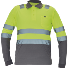  LEON HV póló hosszú ujjú sárga/szürke4XL láthatósági ruházat