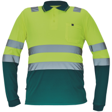  LEON HV póló hosszú ujjú sárga/zöld 5XL