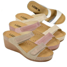 LEON Papucs 1040 Leon Comfort női 2 tépőzárral, bézs, 36 (kifutó) munkavédelmi cipő