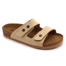 LEON Papucs 4050 LEON Comfort női bőr bézs velur 36 munkavédelmi cipő