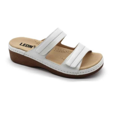 LEON Papucs 410 Leon Comfort női bőr, szürke, 38