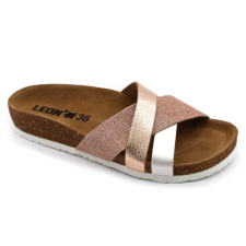 LEON Papucs 4201 Leon Comfort női bőr, ezüst, 41 munkavédelmi cipő