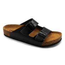 LEON Papucs 4703 Leon Comfort férfi bőr, fekete, 44 munkavédelmi cipő