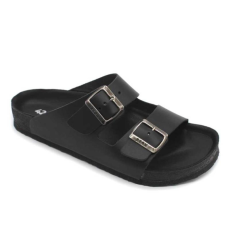 LEON Papucs 4724 LEON Comfort férfi bőr fekete 45