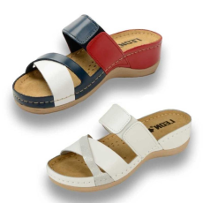 LEON Papucs 909 Leon Comfort női bőr, fehér, 37