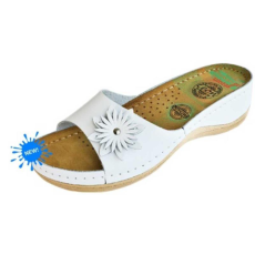 LEON Papucs 915 Leon Comfort női bőr, fehér, 39