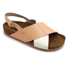 LEON Szandál 4302 LEON Comfort női bőr fekete lakk 39