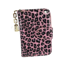  Leopárd mintás csatos pénztárca pink pénztárca