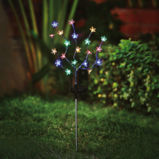 Leszúrható napelemes virág – 20 színes LED – 65 cm kültéri világítás