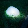  Leszúrható szolár lámpa - kavics forma - matt üveg - 165 x 142 x 115 mm - melegfehér LED