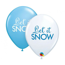 Let it Snow léggömb, lufi 6 db-os 11 inch (30 cm) party kellék