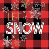  Let It Snow Red papírszalvéta 33x33cm, 20db-os