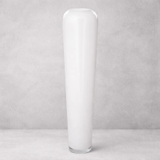  Letisztult, magas fehér üvegváza 24 x 90 cm dekoráció