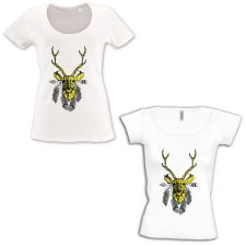  Levadászott szarvas - Mély kivágású &amp; Csónaknyakú Női Póló női póló