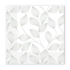 Levél Grey szalvéta 20 db-os 33x33 cm FSC papírárú, csomagoló és tárolóeszköz