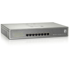 Level One LevelOne GEP-0821 hálózati kapcsoló Gigabit Ethernet (10/100/1000) Ethernet-áramellátás (PoE) támogatása Szürke (GEP-0821) hub és switch