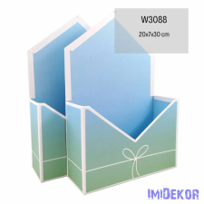  Levelesláda Papírdoboz 20x7x30cm - Kék dekorációs kellék
