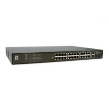 LevelOne GEP-2821 28-Port Gigabit PoE Switch, 24 PoE Outputs hub és switch