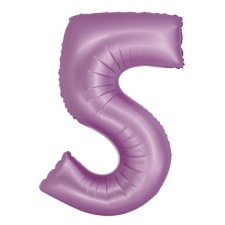  Levendula 5-ös Lavender Mat szám fólia lufi 76 cm party kellék