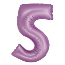 Levendula 5-ös Lavender Mat szám fólia lufi 76 cm party kellék
