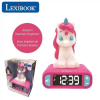 Lexibook Unikornis világító ébresztő óra éjszakai fénnyel, hangeffektekkel, LCD kijelzővel, LEX-RL800UNI