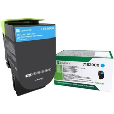Lexmark Toner Lexmark 71B20C0 (Ciánkék, 2.3k, F/ CS317dn, nyomtatópatron & toner