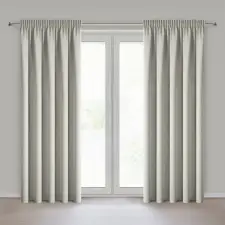  Leya öko stílusú sötétítő függöny Ezüst 140x270 cm lakástextília
