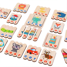 Leziter Angol tanuló puzzle oktató fajáték puzzle, kirakós