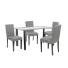 Leziter Cadiz 4+1 étkező garnitúra fekete-szürke